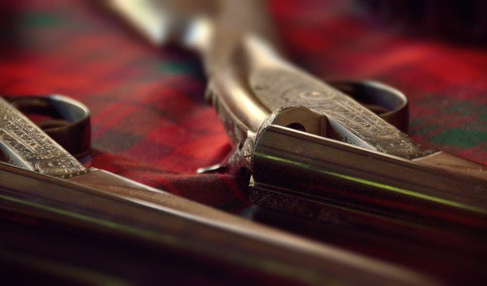 Closeup of shotguns at Lady's Wood Shooting School