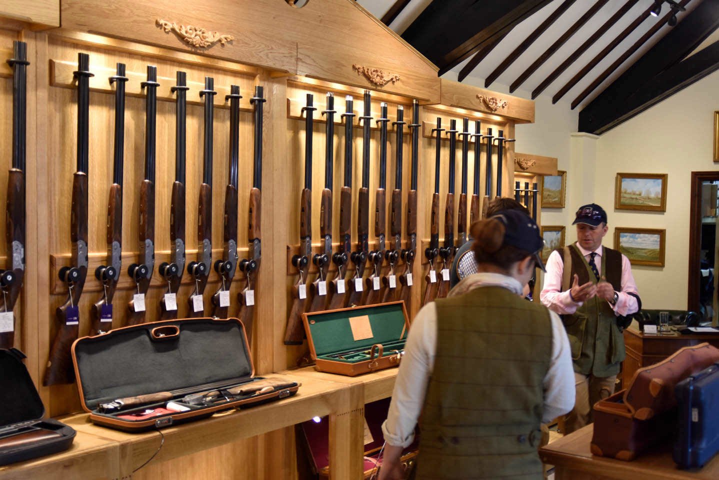 Gun rack at the Sportarm at Lady's Wood Gun Room
