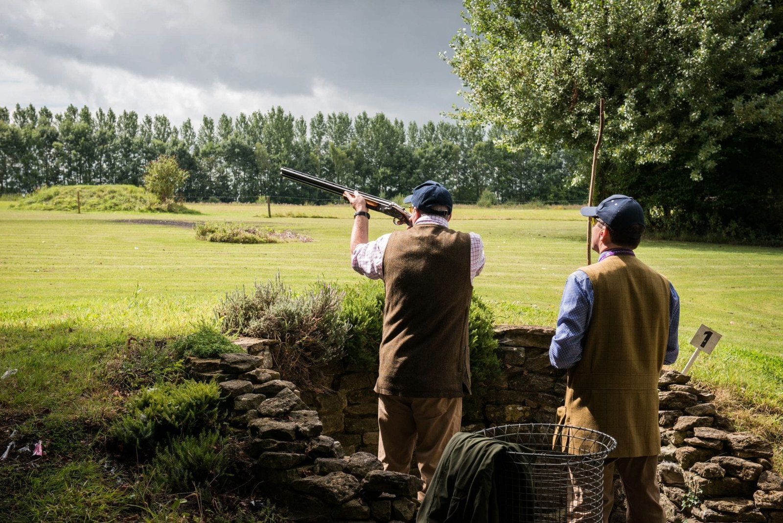 Clay shooting practice at Lady's Wood Shooting School