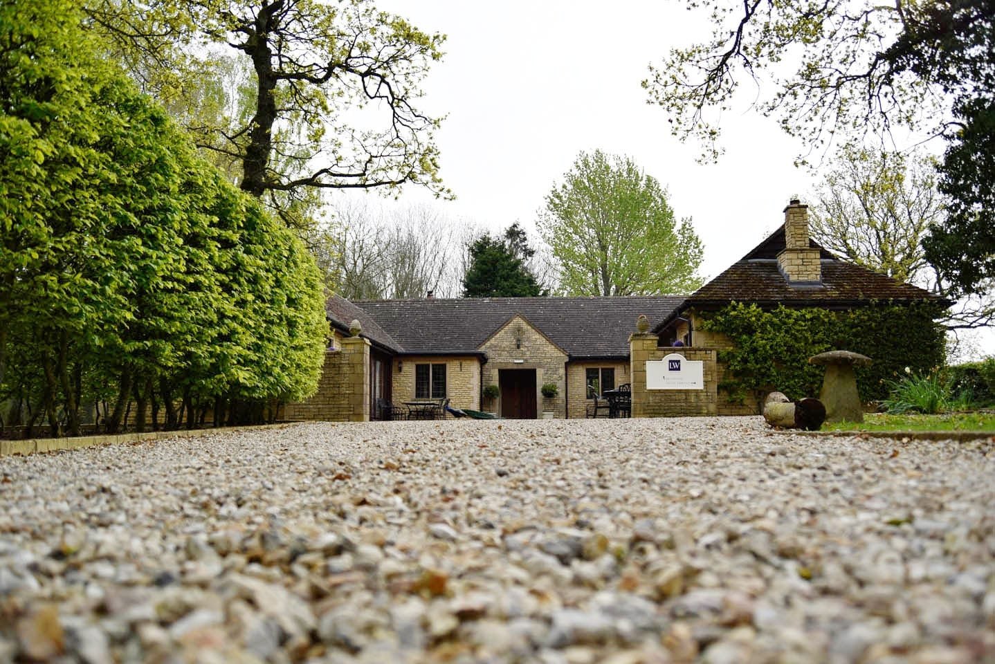 Meet the Lady's Wood Team - the driveway and house at Lady's Wood Shooting School