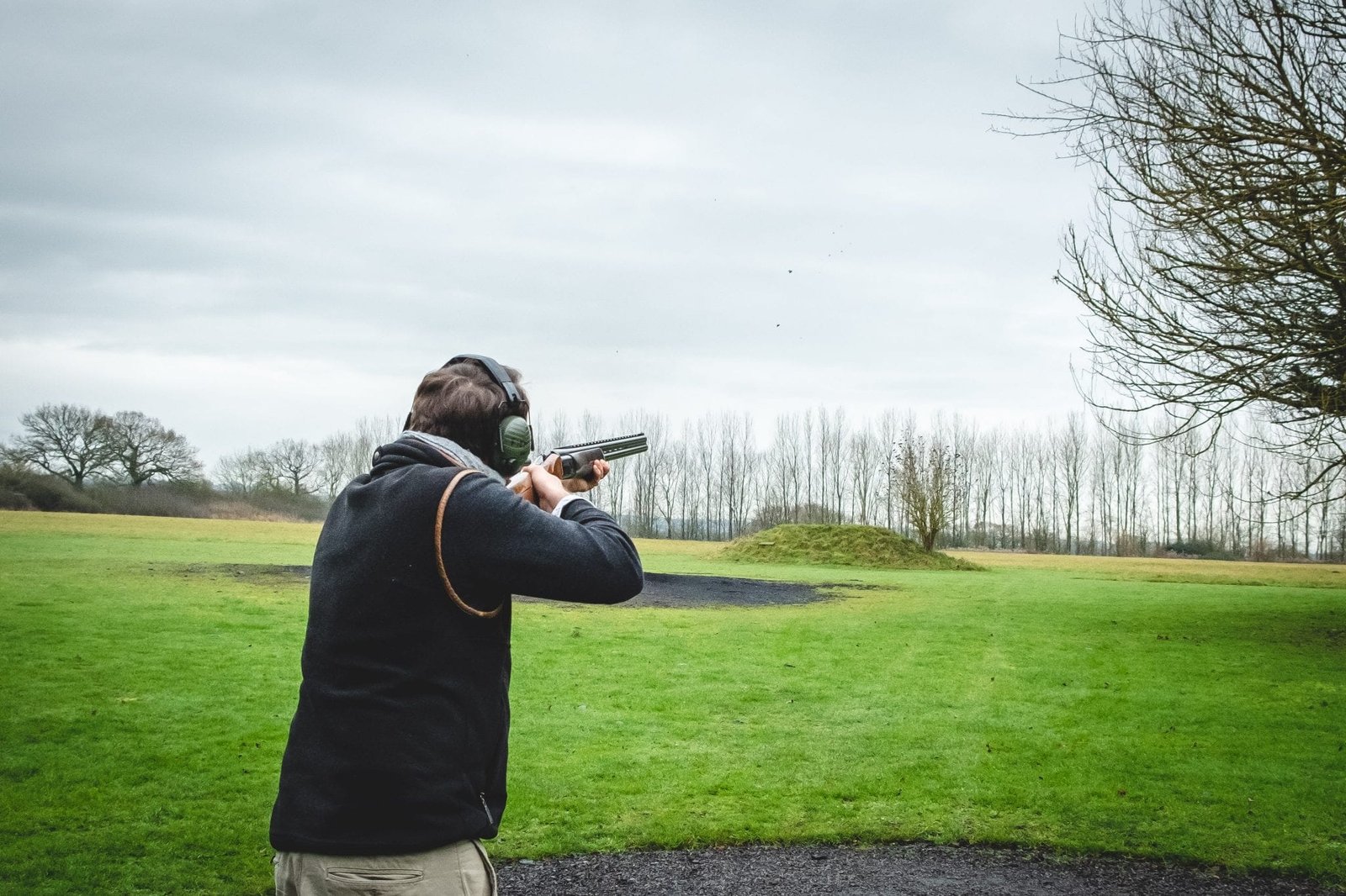 Clay shooting practice at Lady's Wood Shooting School