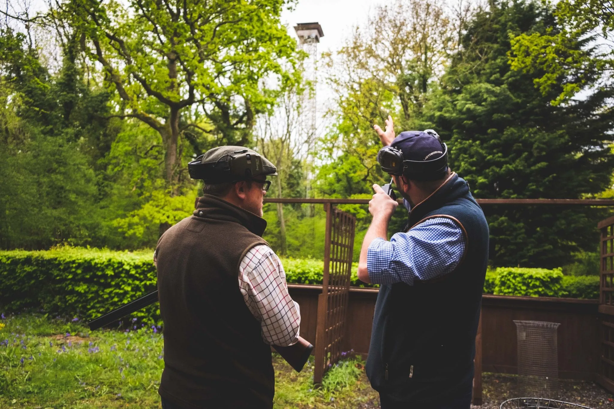 A customer shoots the high tower at Lady's Wood