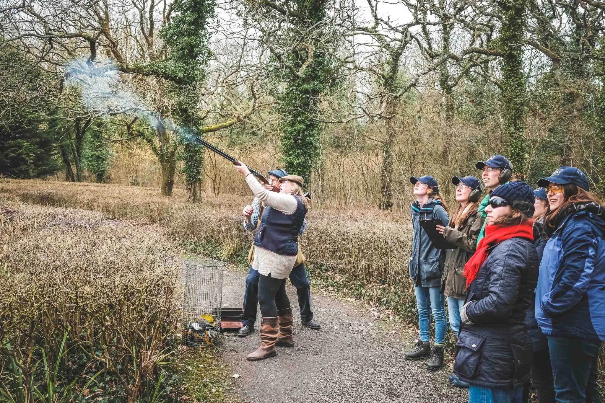 A hen party shoot with shooting instructor Ernie Hemmings at Lady's Wood Shooting School