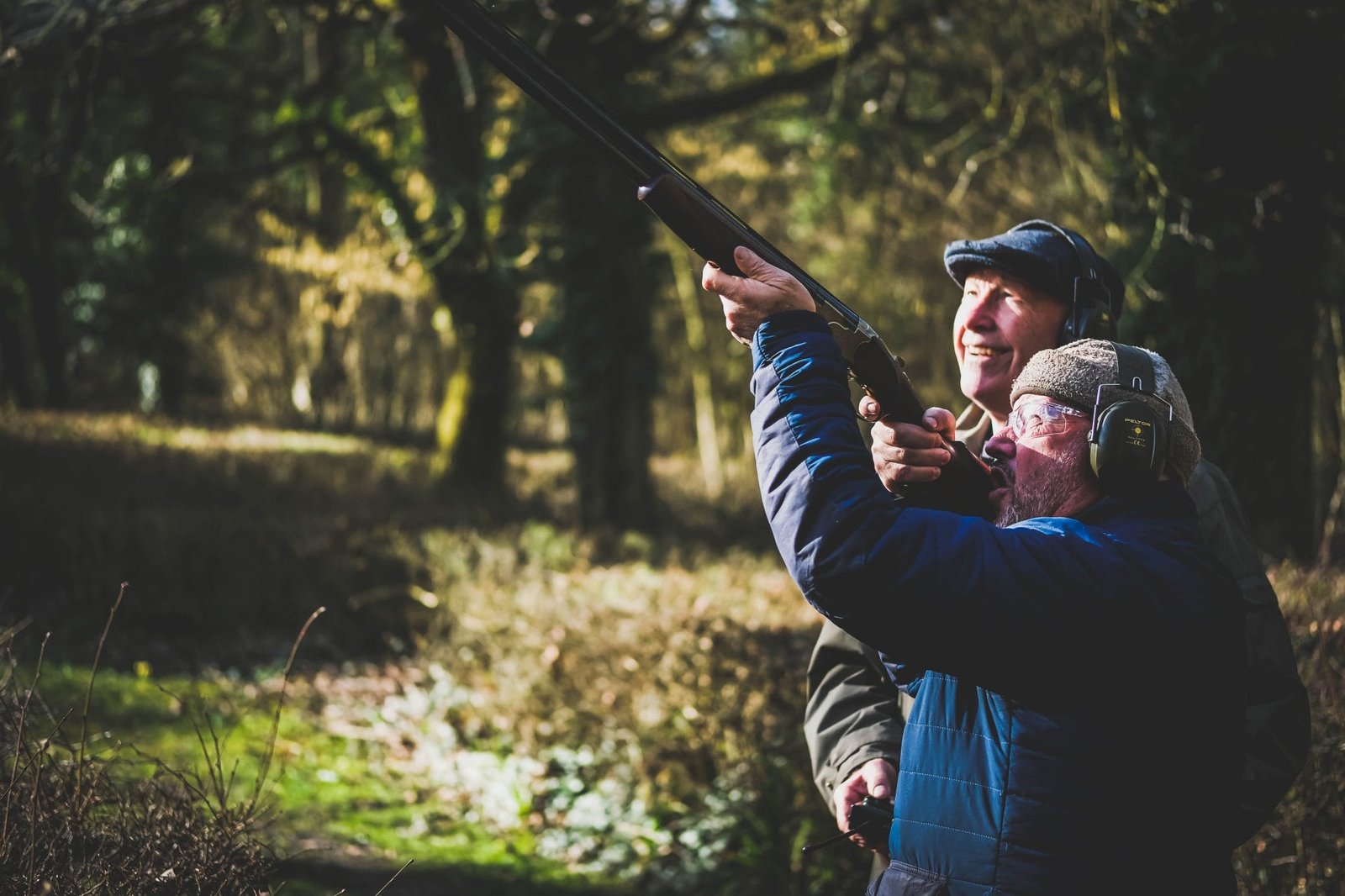 A customer on a game shooting lesson at Lady's Wood Shooting School