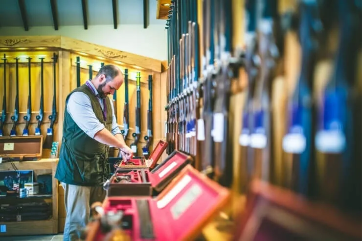 Shooting School Gun Room Lady's Wood Shooting School Gum Room